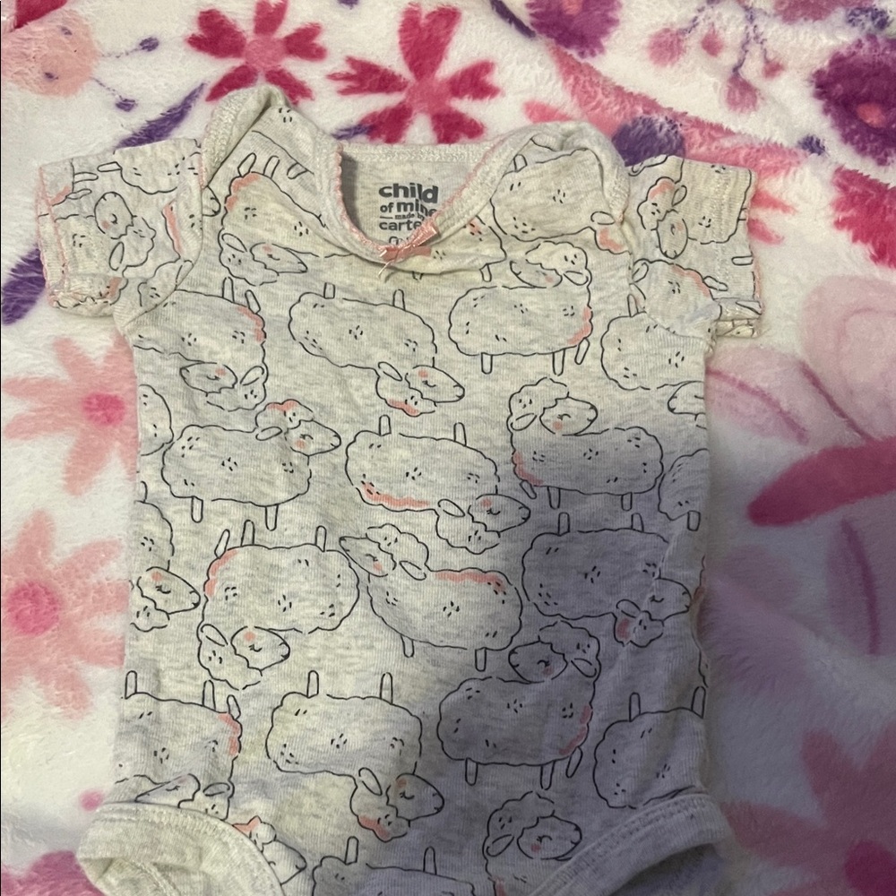Child of Mine Sheep Print Bodysuit - Cream